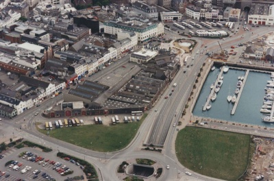 The 'island site' at the top of the Albert Harbour