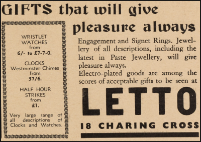 Advert from Jersey Leader, 1935