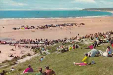 Crowds watch 1970 racing at St Ouen
