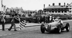 The winner takes the chequered flag