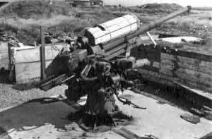 An anti-aircraft gun at Mont Rossignol