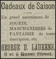 1919 - a modest pre-Christmas advert in the Chronique de Jersey