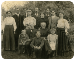 William Le Huquet and Mary Ann, nee Le Huquet, with their children in Canada