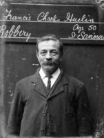 Francis Charles Huelin, a 50-year-old native of St Saviour, appeared before the Royal Court in January 1916 charged with robbery.