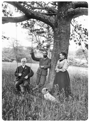 A family group photographed by Julian Maguire. Outdoor portraits from the 1880s are very rare
