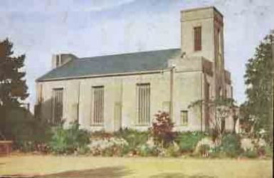 An old postcard view of the church