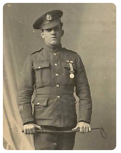 Private William Chazuel, MM, joined the Army in 1911, having previously been rejected because he was not tall enough. He was the elder son of William Chazuel, originally from Cornwall, and Alice, nee Gibbins, who were living in Pier Road. His younger brother Walter Frederick also joined the Army. William was a pioneer in the Royal Engineers and went to France to fight at Mons in August 1914. Two years later he won the Military Medal for repairing telephone wires under barrage at Guillemont [5]. The medal was presented to him in Jersey by Lieut-Col L T Bowles, of the Royal Jersey Garrison Battalion