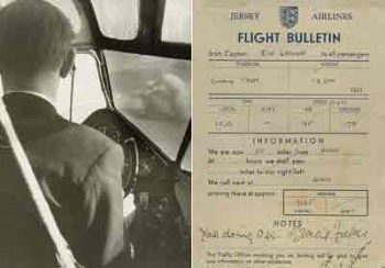 A flight bulletin for Gracie Fields