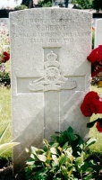 The grave of Great War casualty Stanley Herve at Bully-Grenay Communal Cemetery British Extension, near Arras