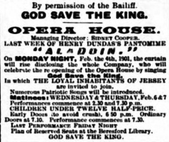 1901 Evening Post advert for the first performance after the proclamation of King Edward VII