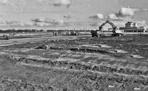 Work on extending the runway in 1977
