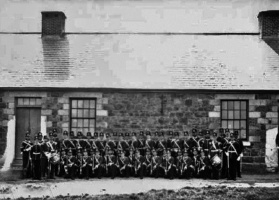 Lancashire Regiment soldiers at Greve de Lecq Barracks in 1875