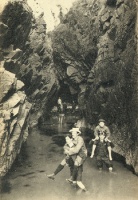 Inside one of Plemont's caves