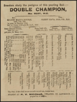P V Nicolle, of Uplands, St Lawrence, (Probably Philip Vautier Nicolle) advertised his prize bull for service in this 1928 advert in Chronique de Jersey