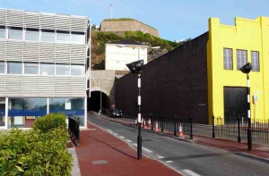 The western entrance through Commercial Buildings