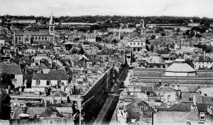Looking down on Halkett Place from Fort Regent