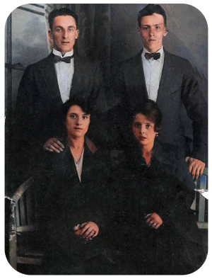 Fred Good and JoeHughes, Florence Good, nee Hughes, and Florence Hughes, nee Bolden