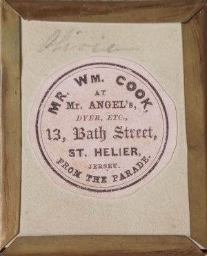 It is likely that Mr Angel, a dyer, in Bath Street was an agent for William Cook's photographs