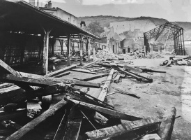 Demolition of the former railway workshops