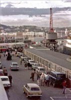 A ferry arrives in 1973