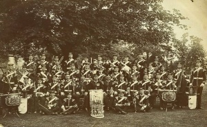 The East Surrey regimental band in 1907