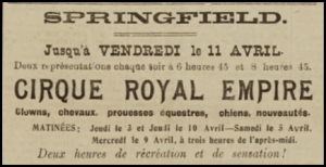 The Royal Empire Circus were here in 1930