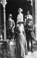 Ken Tostevin; cousin Victoria Oliver; Mabel Tostevin; Emma, nee Dodd; and John Lamswood Tostevin