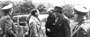 Bailiff Alexander Coutanche meets German administrators on 3 January 1945
