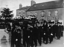 A Navy funeral at the church