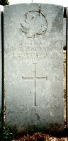 The grave of Great War casualty George Henry Albert at Haynecourt British Cemetery, Nord