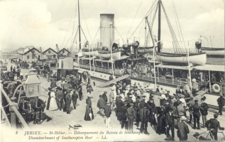 Passengers disembark