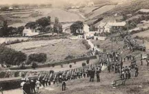 Troops on the march at Gorey in the 1900s
