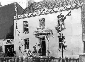 A house decorated to celebrate freedom
