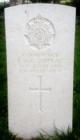 The grave of Great War casualty Edwin de Vismes Godfray at the Municipal Cemetery, Lancaster