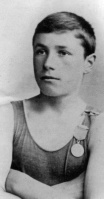 Albert Henry Honeycombe, a keen member of the Jersey Swimming Club in its early days