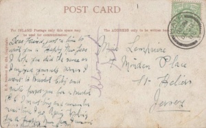 A postcard sent to Miss Lempriere in Minden Place in 1905