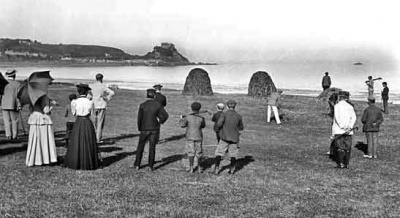Harry Vardon in action at Grouville links