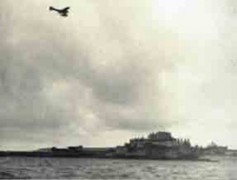 The first aircraft about to land in Jersey