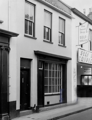 No 48 Colomberie in 1960, before demolition. The shopfront was donated to the Museum - Picture Jersey Evening Post