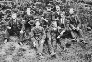 Members of the Le Sueur and Picot families on an outing