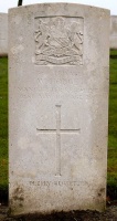 The grave of Great War casualty William Robert Hodge at Chester Farm Cemetery, Belgium