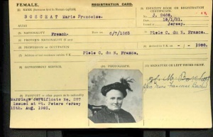 Marie Boschat's Alien Registration Card