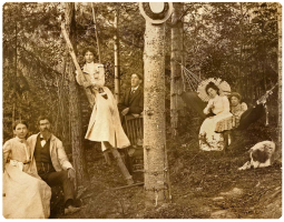 The Agnew family. It is believed that this photograph was taken by Oswald