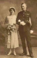 The wedding of Charles John Thatcher (1884-1929), son of John and Jan, nee Laurens, and Emily Kate Smith (1890-1940) in Alverstoke, Hampshire in July 1918