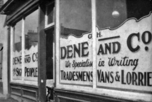 John Dene signwriters at 20 Old Street in 1901