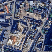 2024:An aerial view shows much building work under way between Ann Street and St Saviour's Road