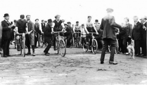 A cycle race at the FB Fields