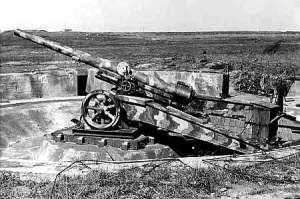 This gun emplacement at St Ouen was a dummy
