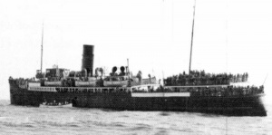 St Julien stands by as the crew are rescued from Princess Ena