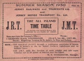 A combined railway and bus timetable from 1930